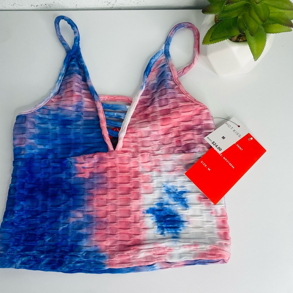 New Blue/ Pink Tie Dye Bra / Size: Medium